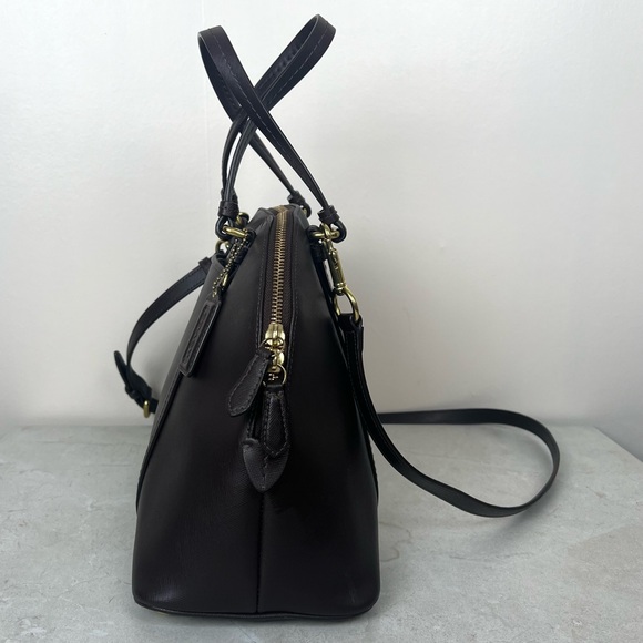 Coach Peyton Cora Domed Satchel Mahogany Brown F25671 - Picture 3 of 14